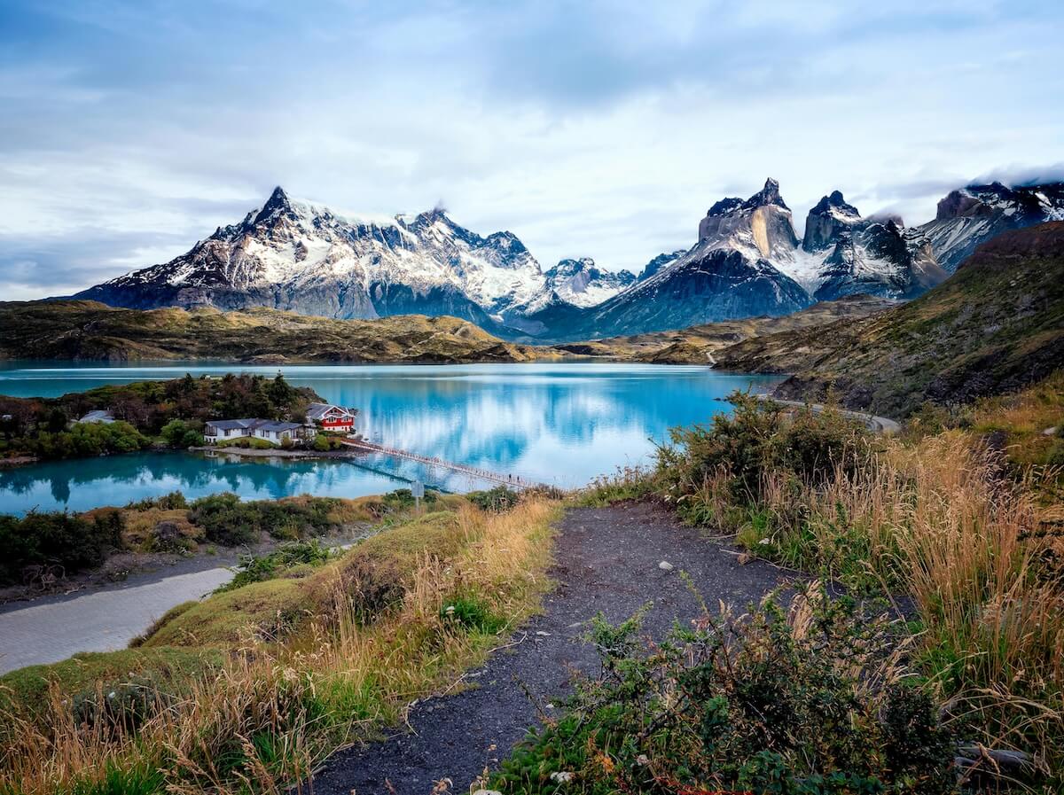 Snow-capped mountains and crystal-clear lakes in Torres del Paine National Park